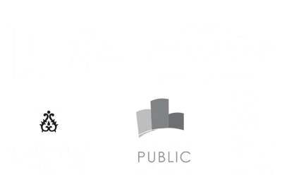 Aurora Town Square partner logos, town museum, library and cultural centre