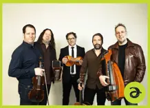 Band members with instruments in hand