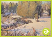 A painting of a forest in York Region during the spring thaw