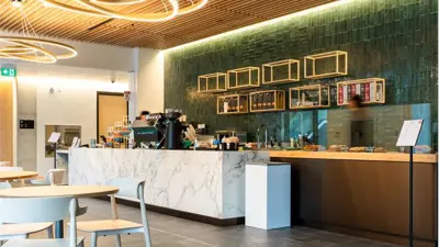 Inside of a cafe